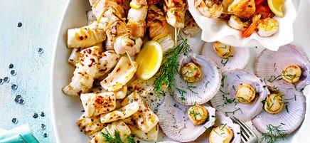 BBQ seafood platter