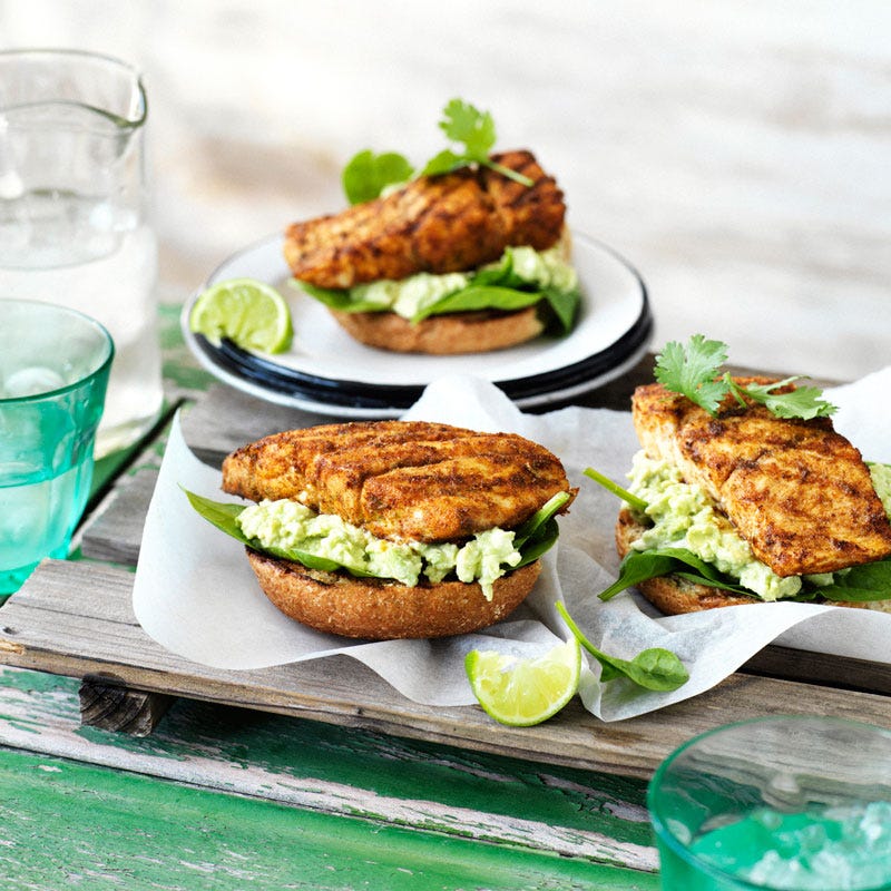 Photo of Open grilled fish sandwich by WW