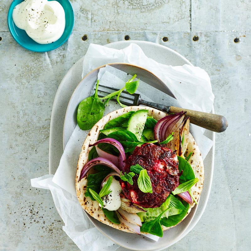 Photo of Lamb, beetroot and goat’s cheese burger by WW