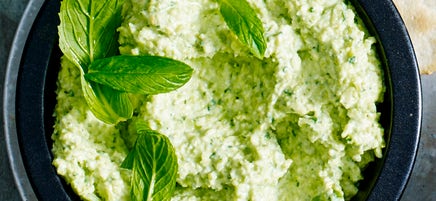 Broad bean and mint dip