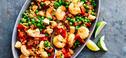 Cheat's paella