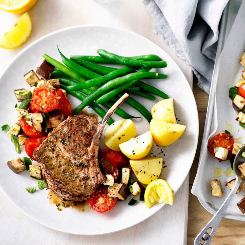 Photo of Grilled veal with roasted tomato, eggplant and oregano salsa by WW