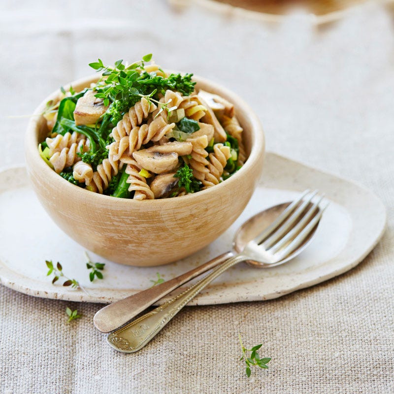 Photo of Pasta with broccolini, spinach, mushrooms and ricotta by WW