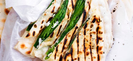 Spinach and cheese gozleme