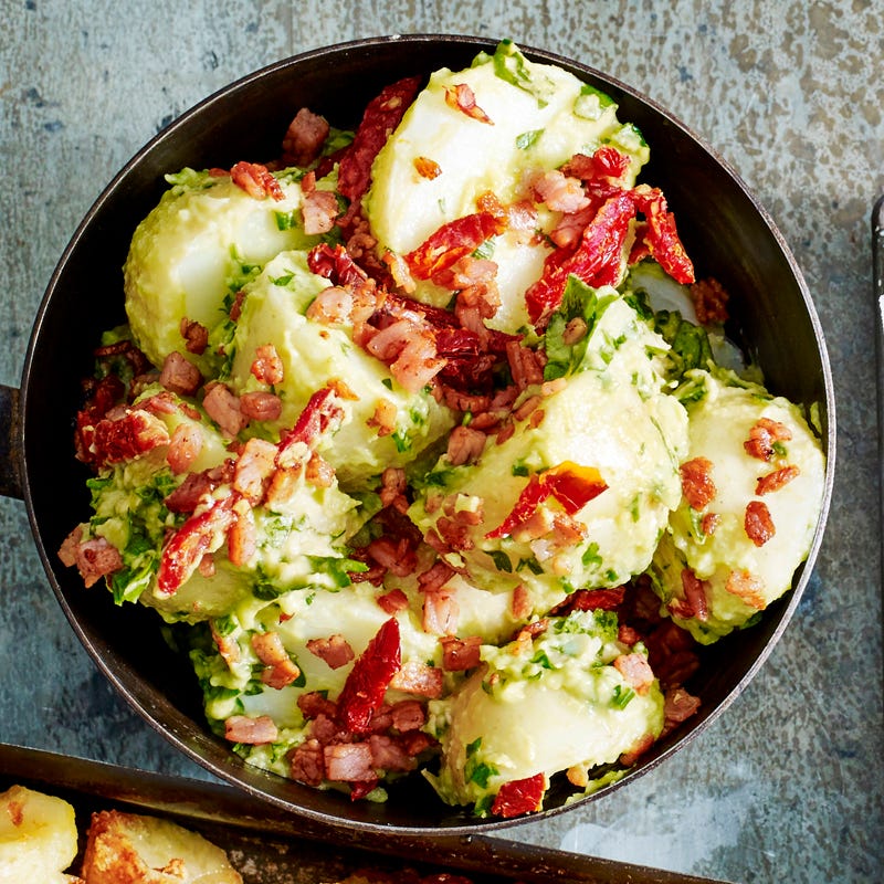 Potato salad with green goddess dressing