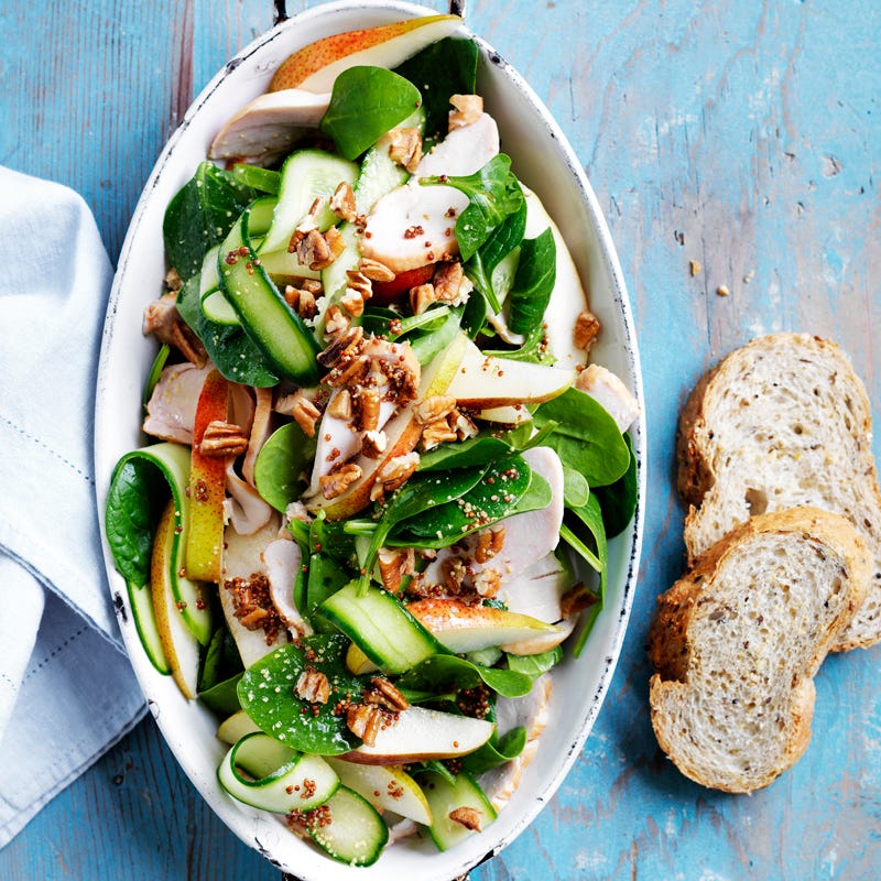 Photo of Smoked chicken, pear, pecan and spinach salad by WW