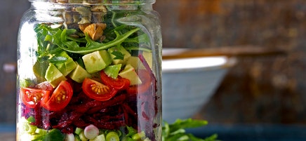 Raw vegan salad jar