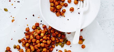 Spice-roasted chickpeas and seeds