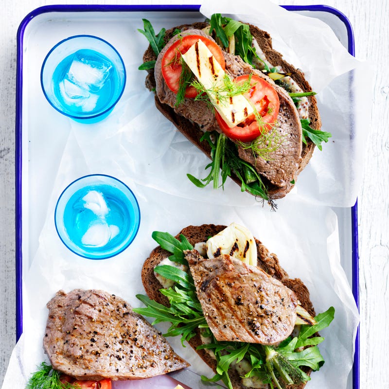 Photo of Veal, fennel and haloumi open sandwich by WW