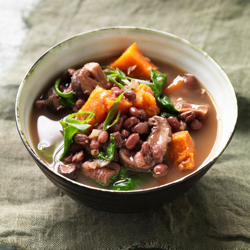 Photo of Adzuki bean, miso and mushroom soup by WW
