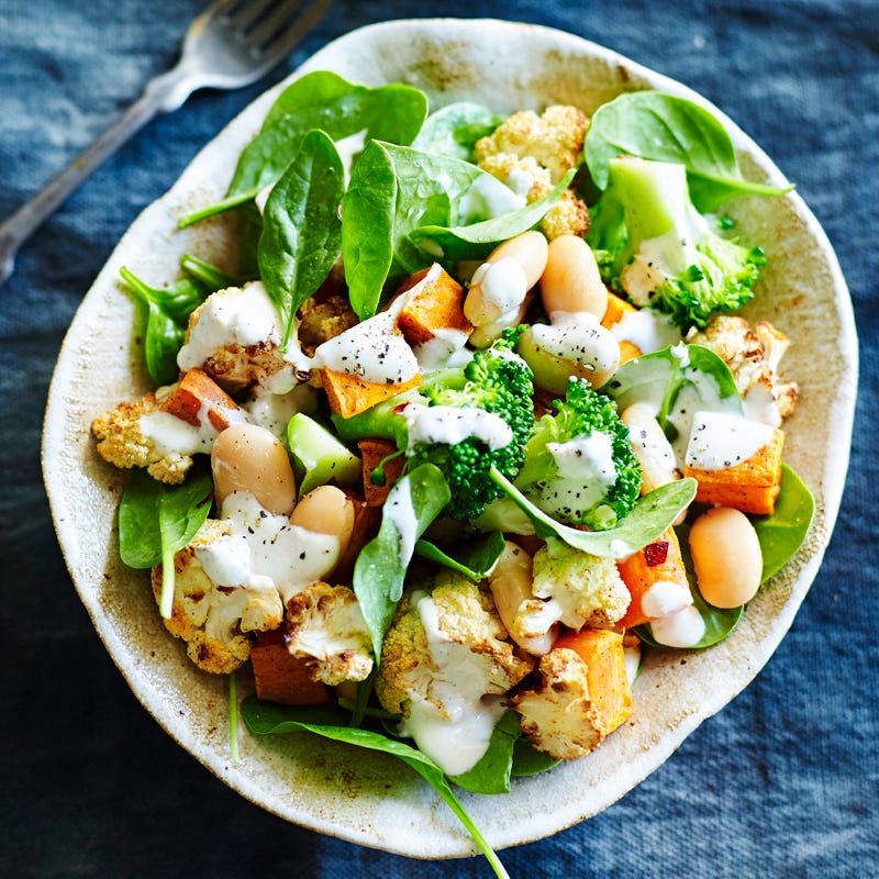 Photo of Cauliflower and kumara salad with Indian yoghurt dressing by WW