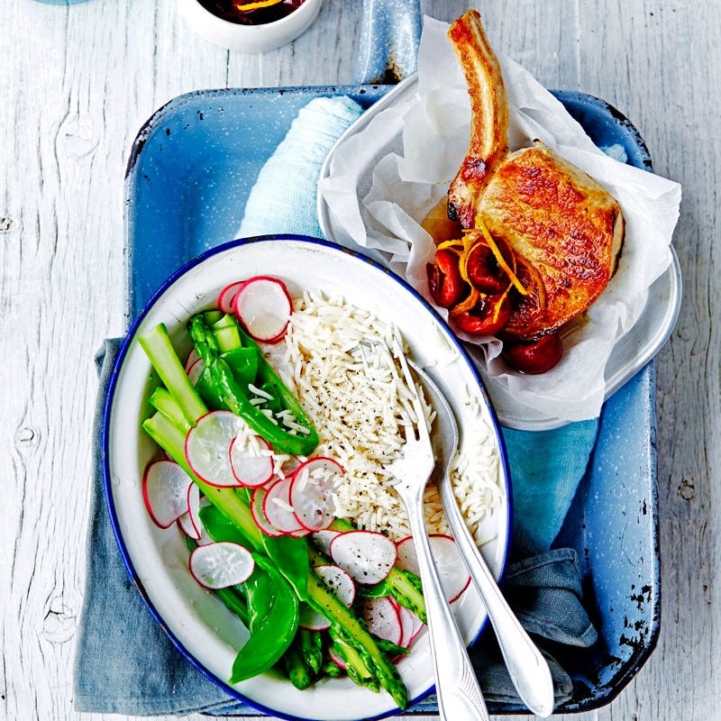 Photo of Pork cutlets with cherry and orange salsa by WW