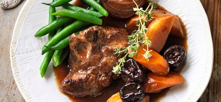 Lamb chop casserole with prunes