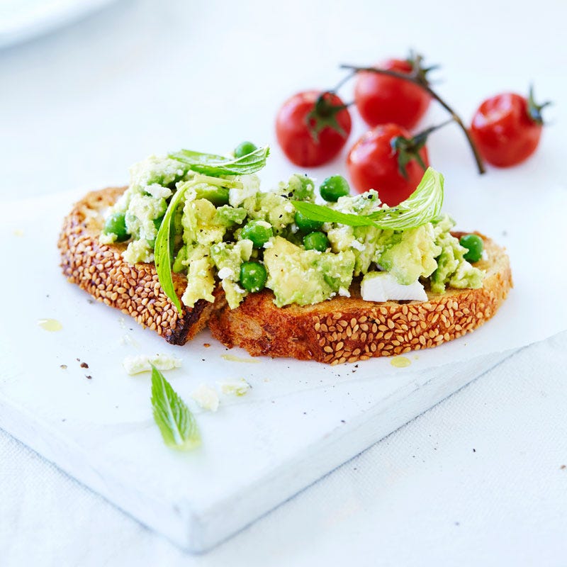 Photo of Avocado, pea and feta smash by WW