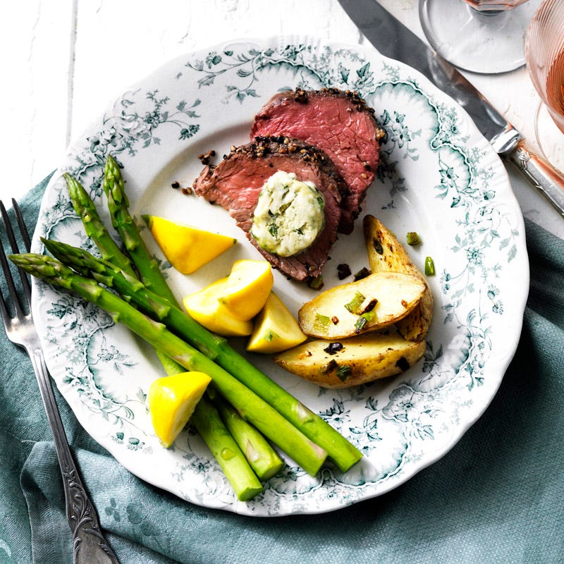 Photo of Beef fillet with blue cheese and chive butter by WW
