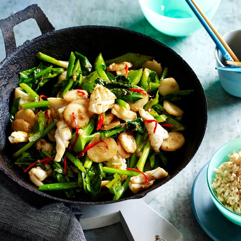 Photo of Black bean calamari stir-fry by WW