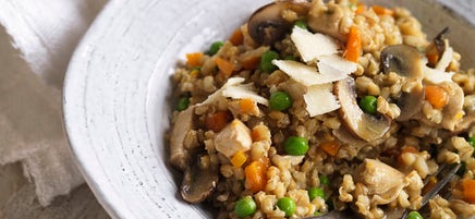 Chicken and rosemary barley risotto