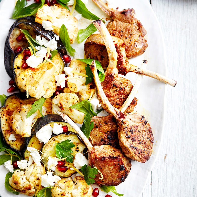 Photo of Persian spiced lamb with eggplant and cauliflower salad by WW