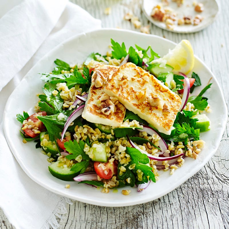 Photo of Parsley and freekeh salad with haloumi by WW
