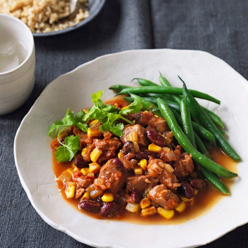 Photo of Chilli-spiced pork and beans by WW