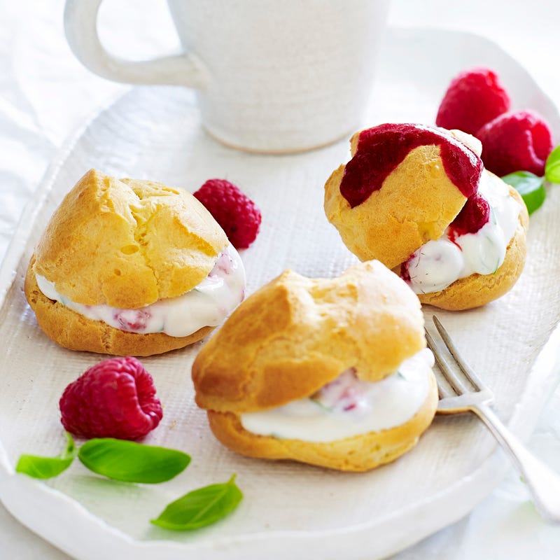 Photo of Profiteroles with raspberry and basil yoghurt by WW