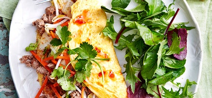 Turkey and kimchi omelette