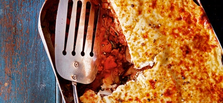 Eggplant, veal and pork lasagne