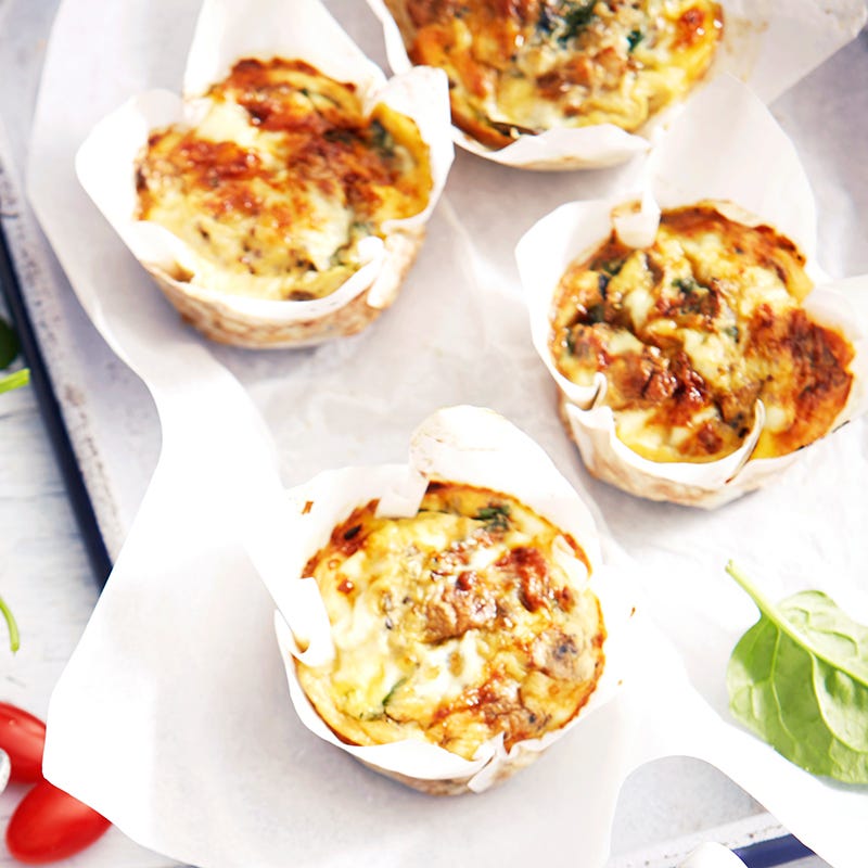 Quinoa, spinach and mushroom frittatas