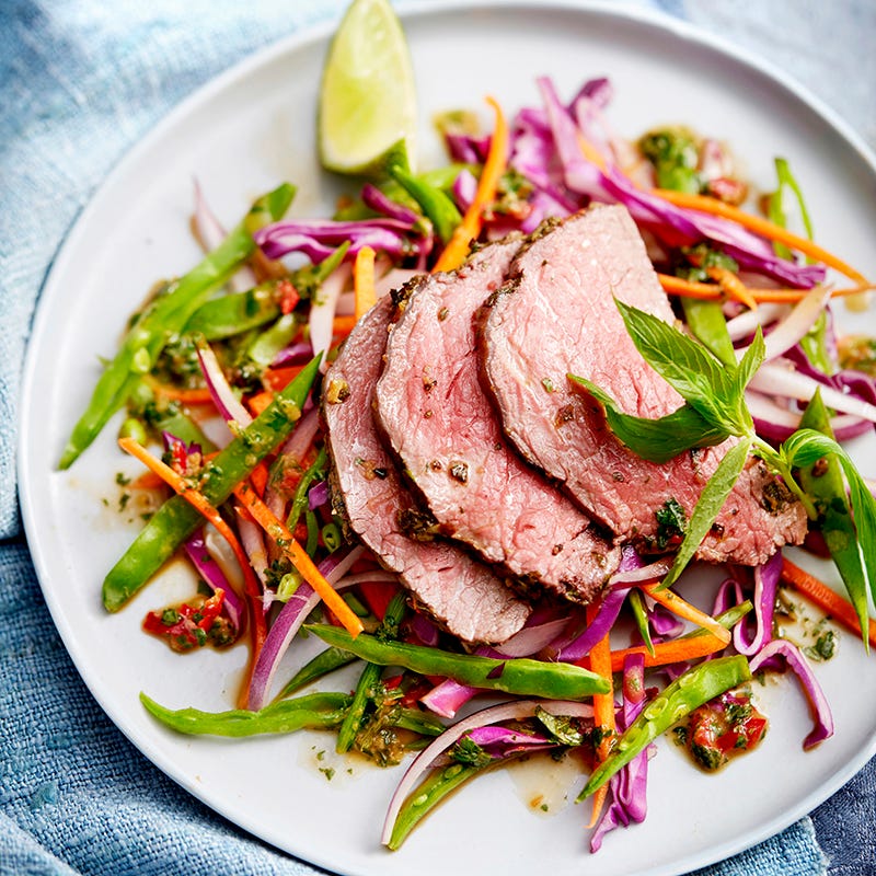Photo of Roasted beef fillet with Thai pesto and salad by WW