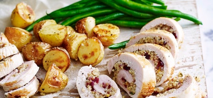 Millet stuffed turkey rolls
