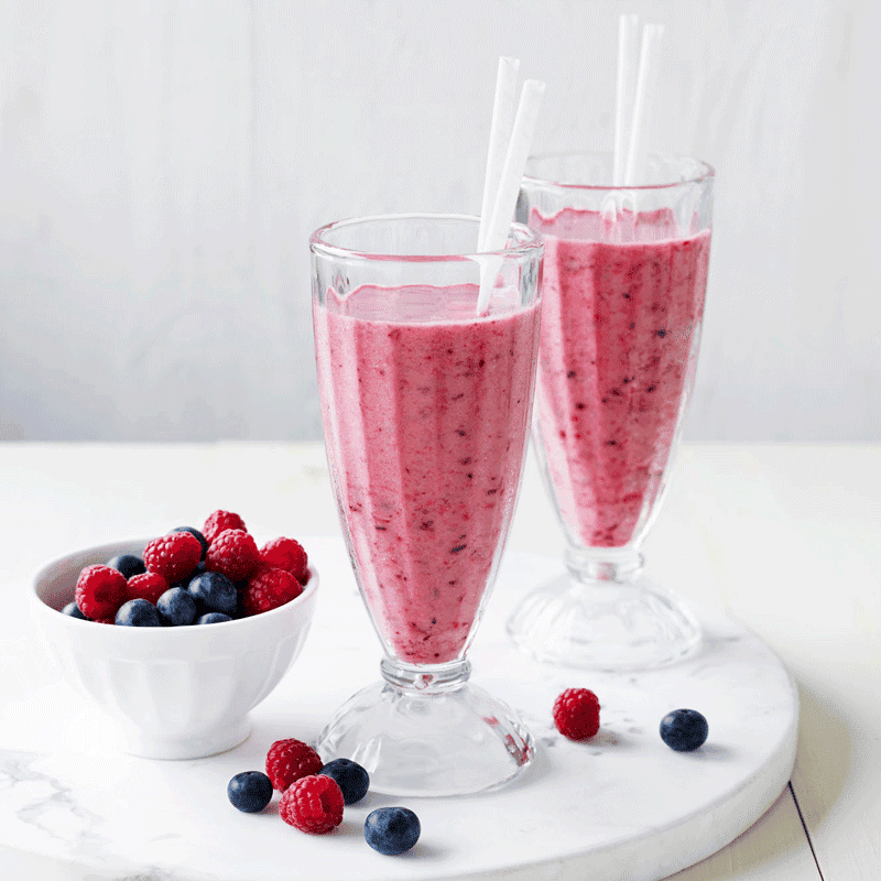 Berry and banana smoothie