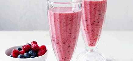 Berry and banana smoothie