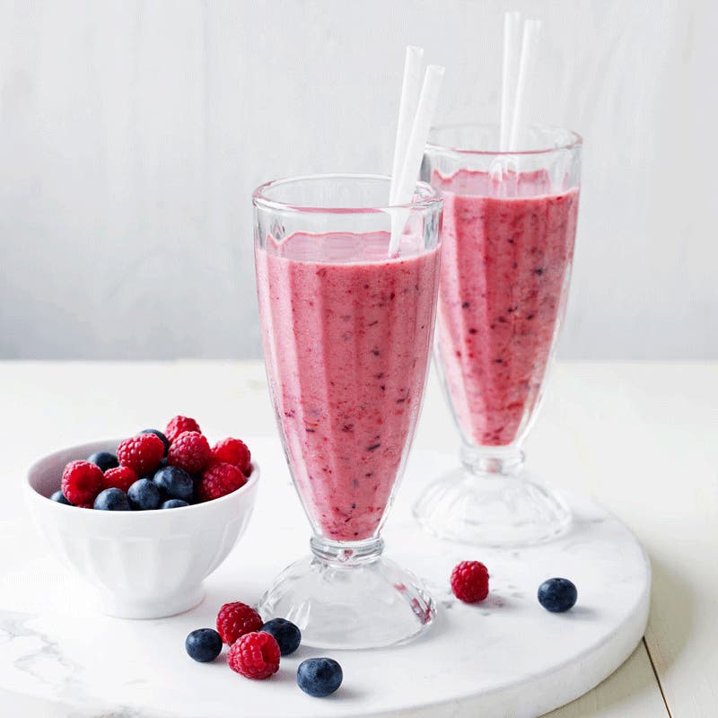 Berry and banana smoothie