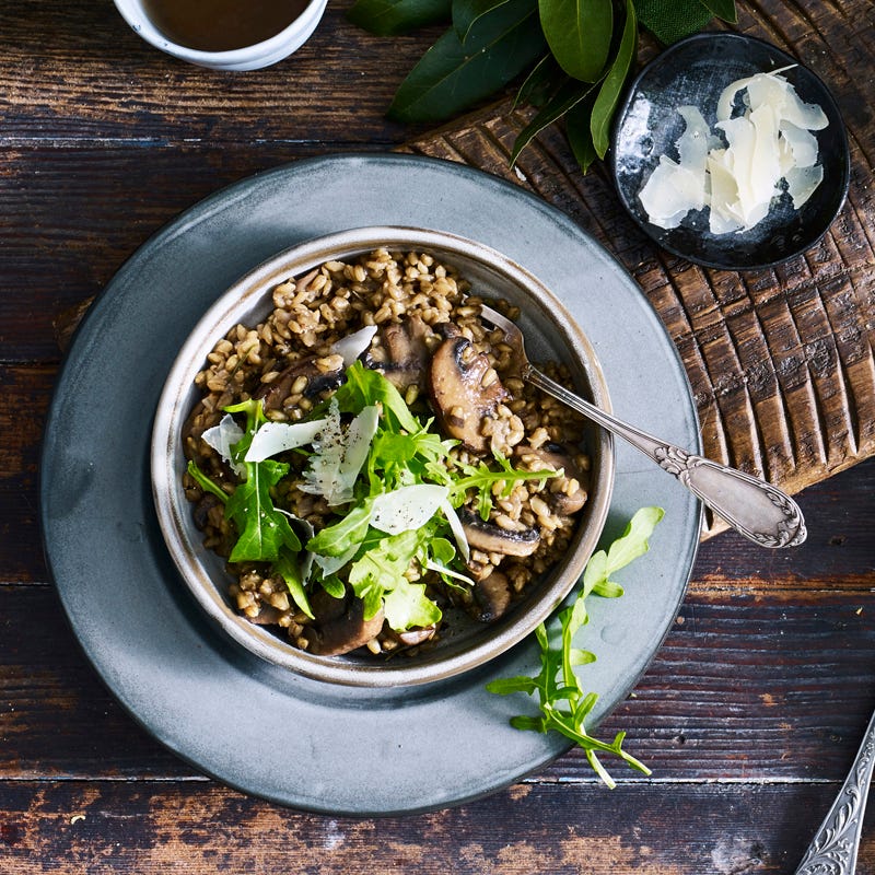 Mushroom and barley risotto