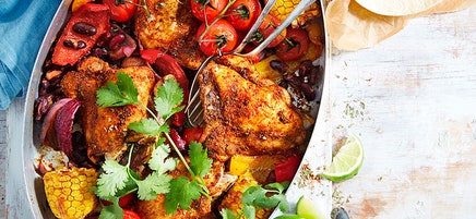 Mexican chicken tray bake