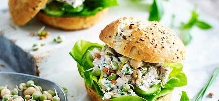 Herbed chicken, lemon and almond roll