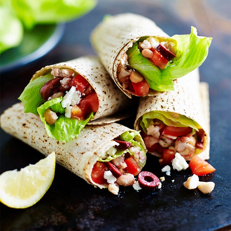 Photo of Smashed bean, tomato and feta wrap by WW
