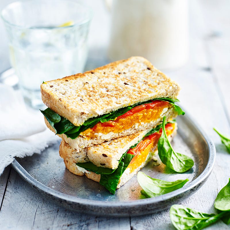 Photo of Roasted pumpkin, ricotta and spinach toastie by WW