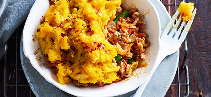 Turkey and butternut pie