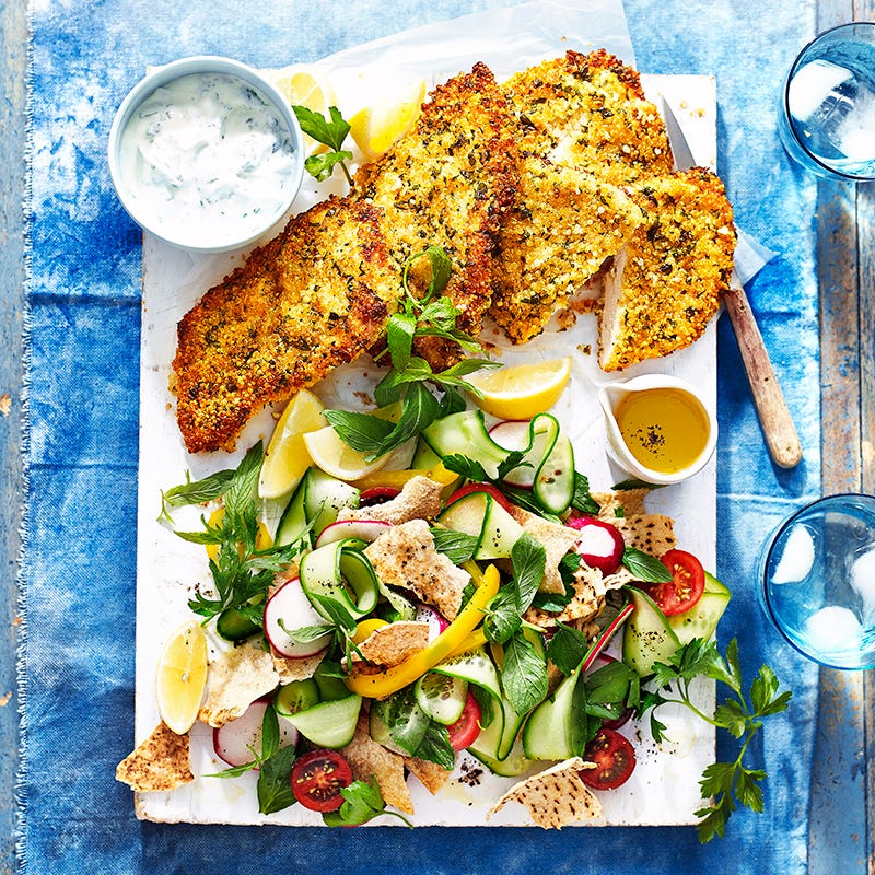 Photo of Quinoa and herb schnitzel with fattoush by WW