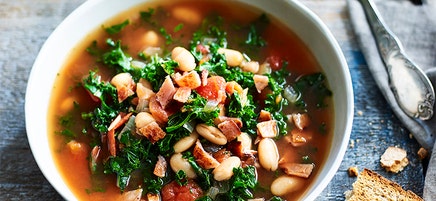 Kale and white bean soup