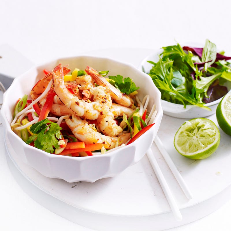 Photo of Spiced coconut prawns with mango salad by WW