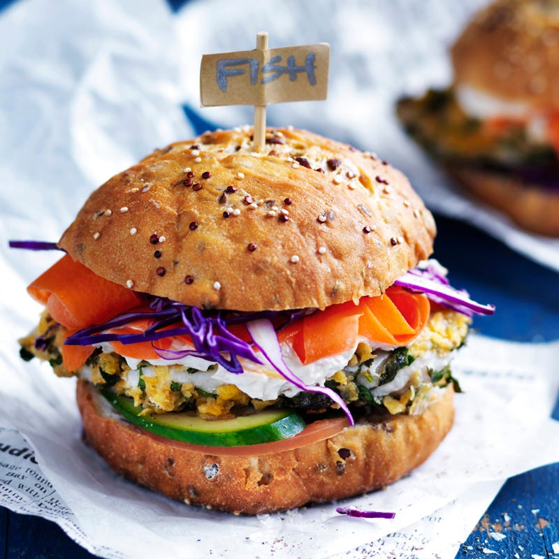 Photo of Crumbed fish burger with coconut mayonnaise by WW