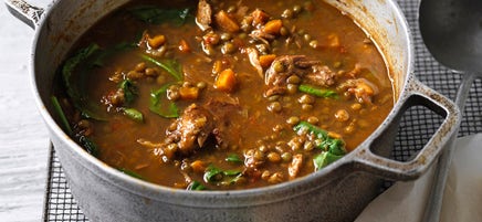Curried lamb shank soup