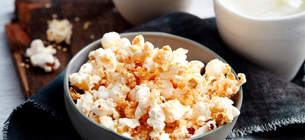 Salt, vinegar and sesame popcorn