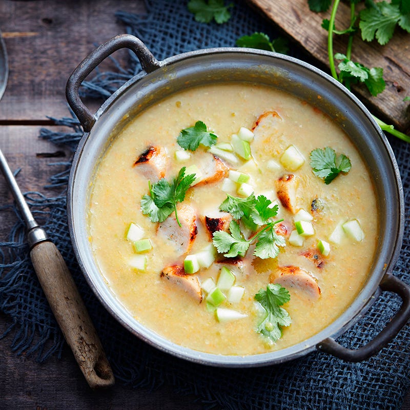 Photo of Split pea, apple and chicken sausage soup by WW