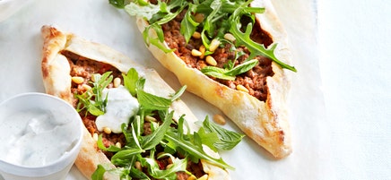 Turkish-style spiced lamb pide