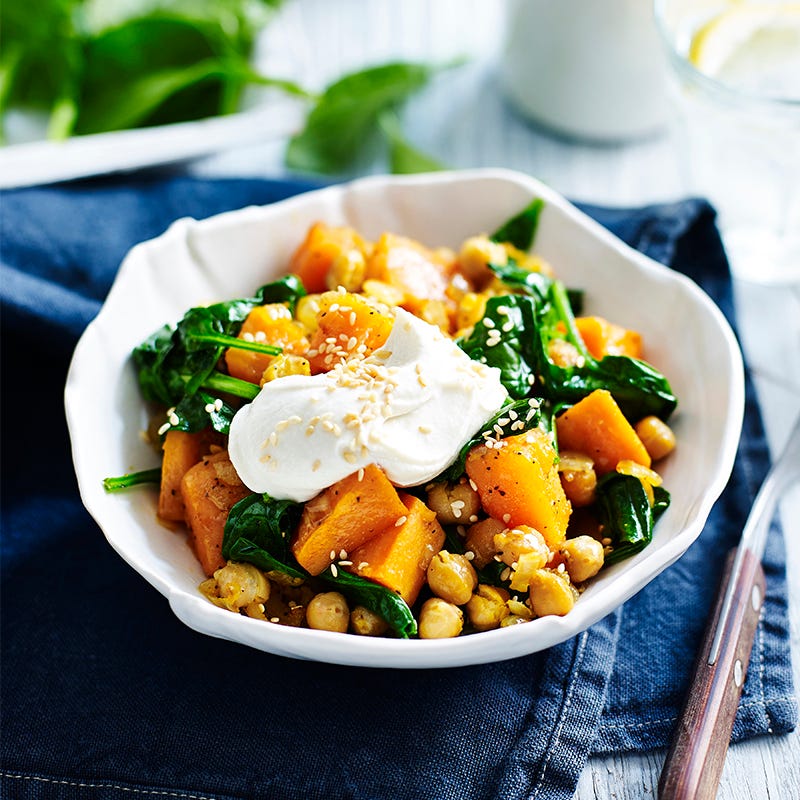 Photo of Sweet potato, spinach and chickpea Buddha bowl by WW