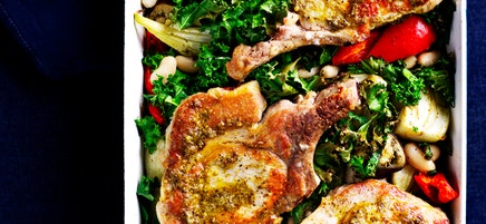 Italian pork tray bake