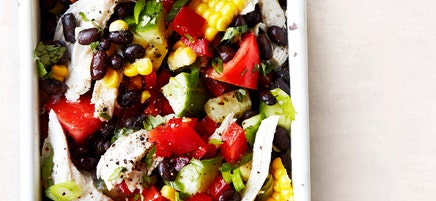 Chicken and black bean salad